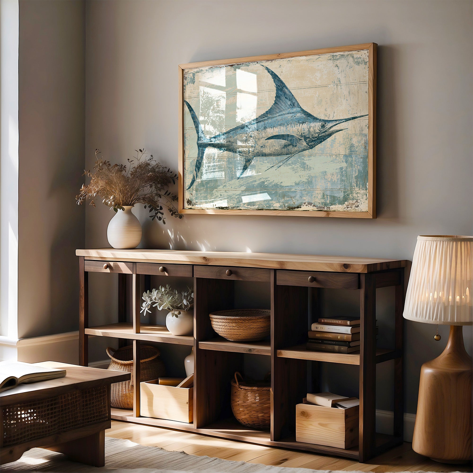Marlin on Weathered Wood