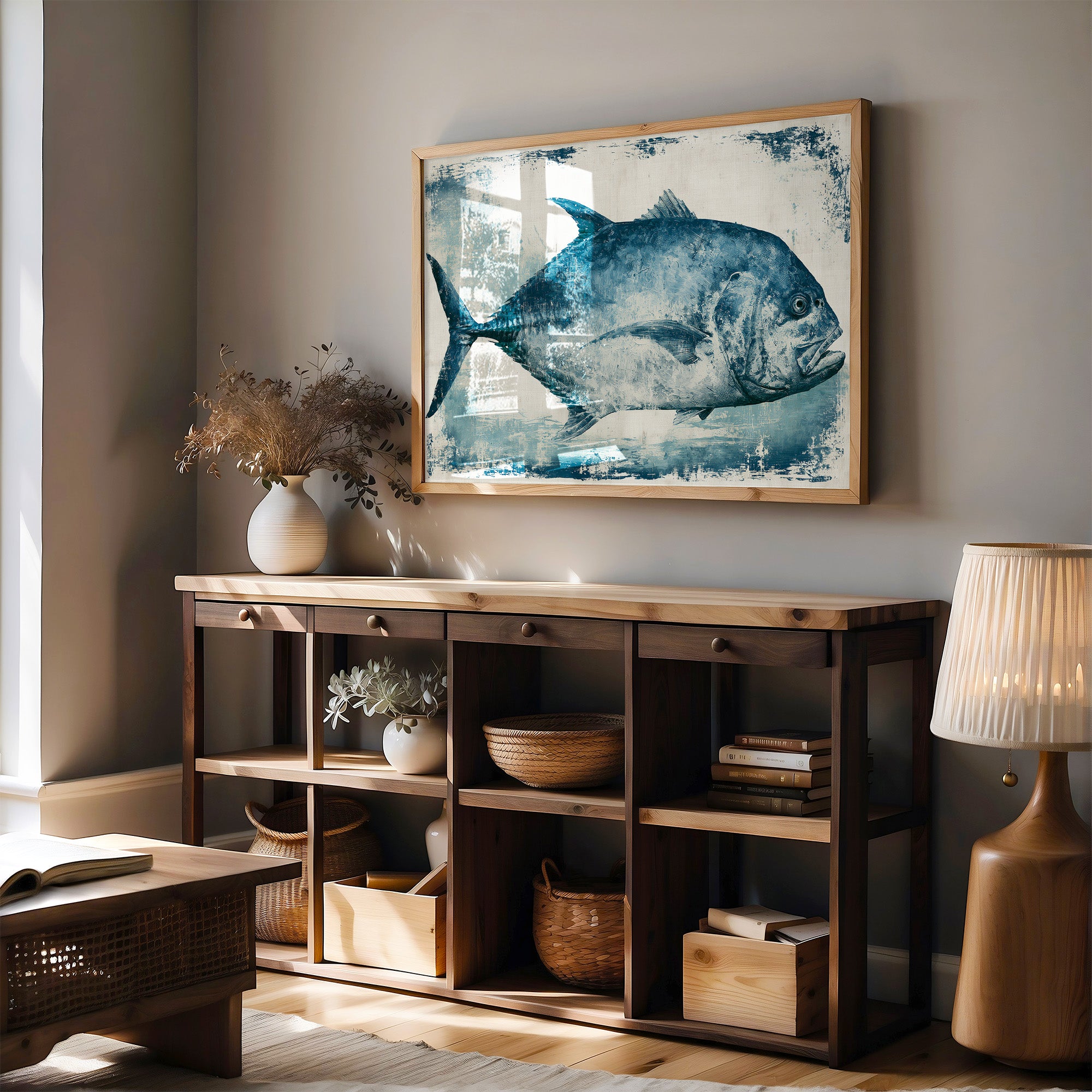 Blue Pompano, Textured Study