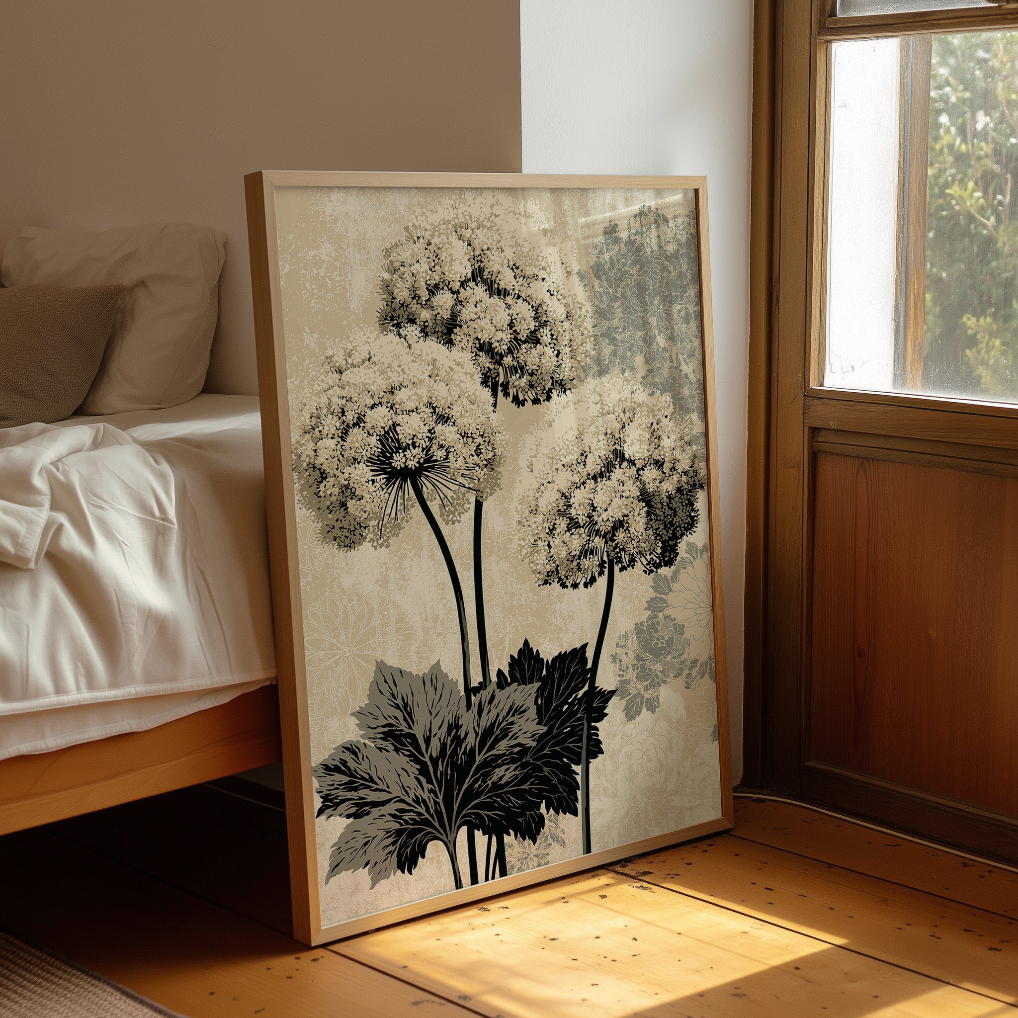 Lace Blooms in Ivory and Taupe