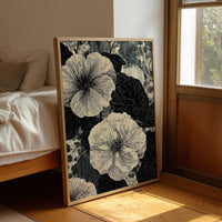 Hibiscus in Fine Black Ink