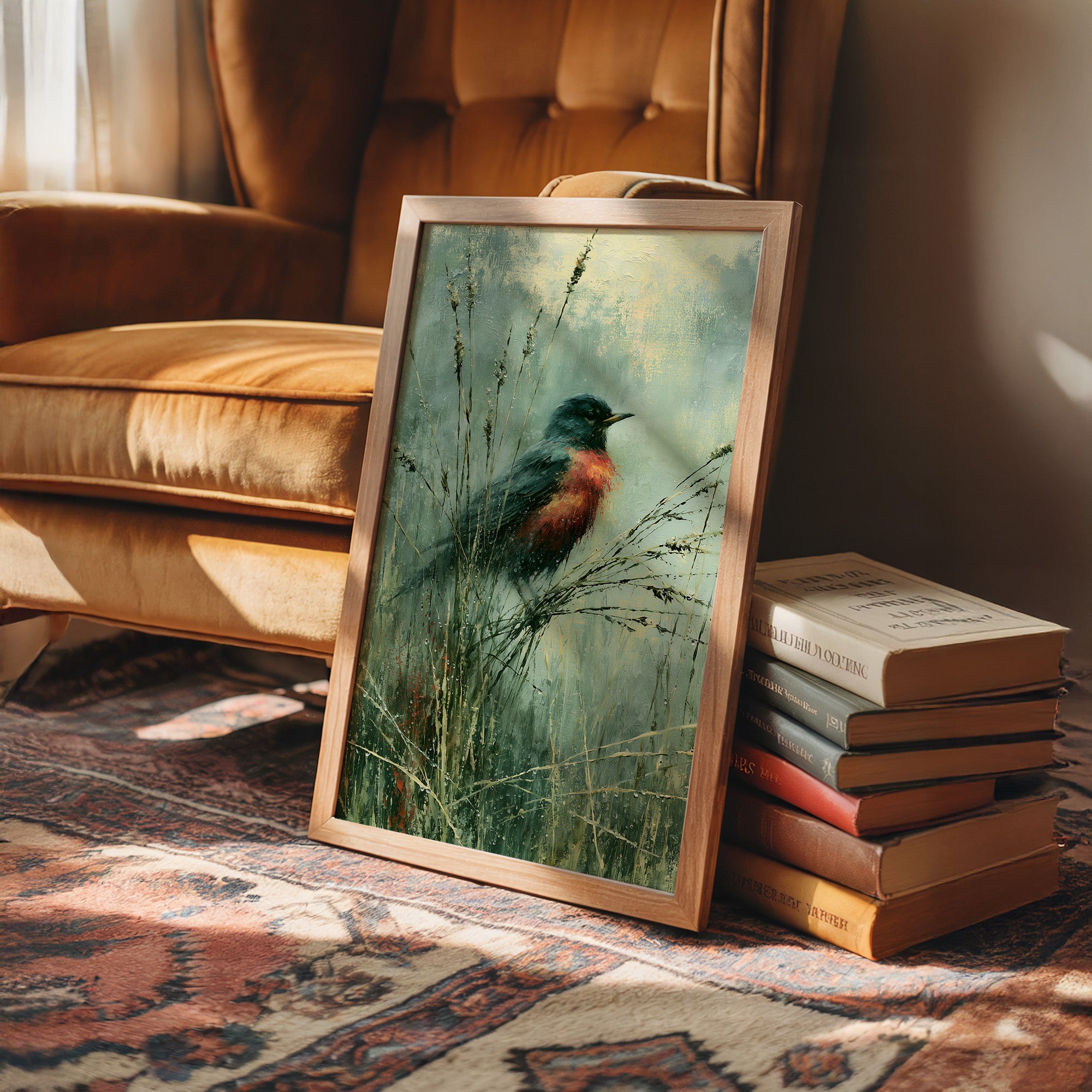 Robin Among the Dewgrass