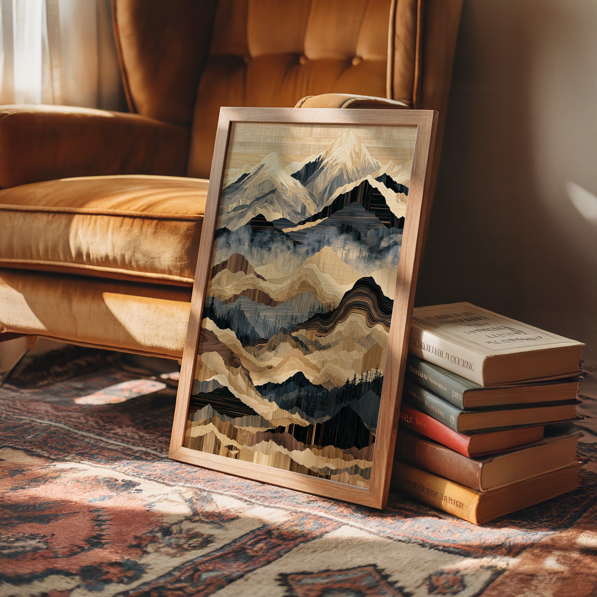 Mountains in Marquetry