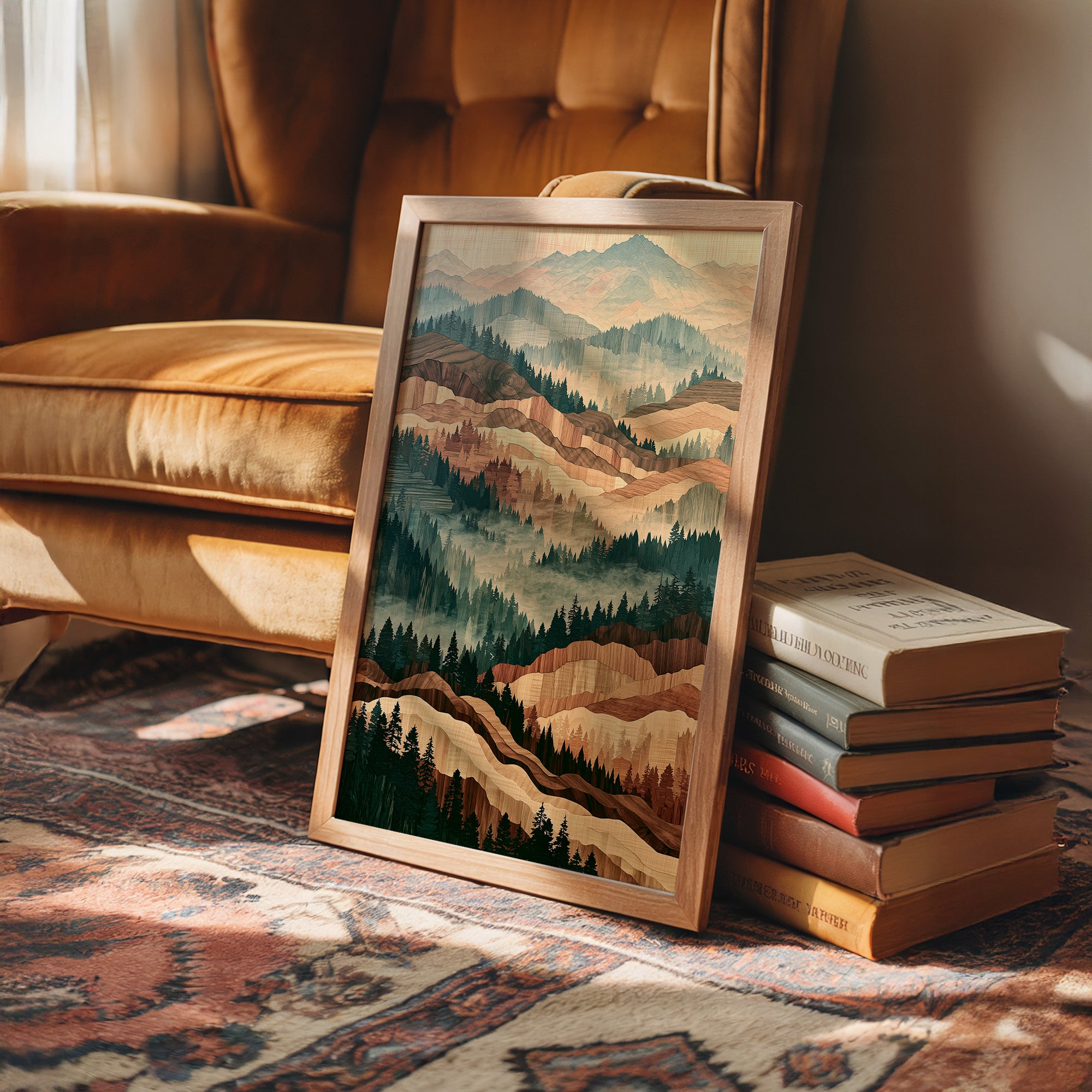 Misted Valley in Marquetry
