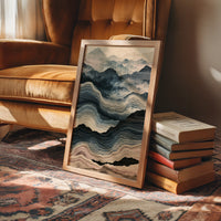 Waves of Wood in Blue and Blush