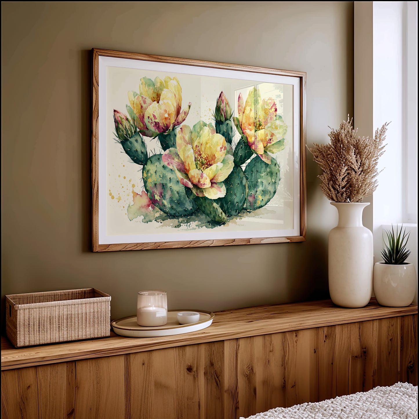 Prickly Pear in Golden Bloom