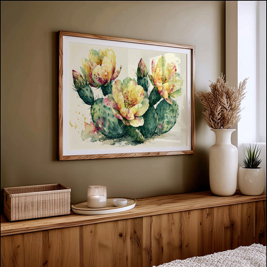 Prickly Pear in Golden Bloom