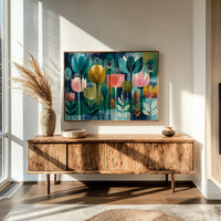 Tulip Garden, Screen Print Style