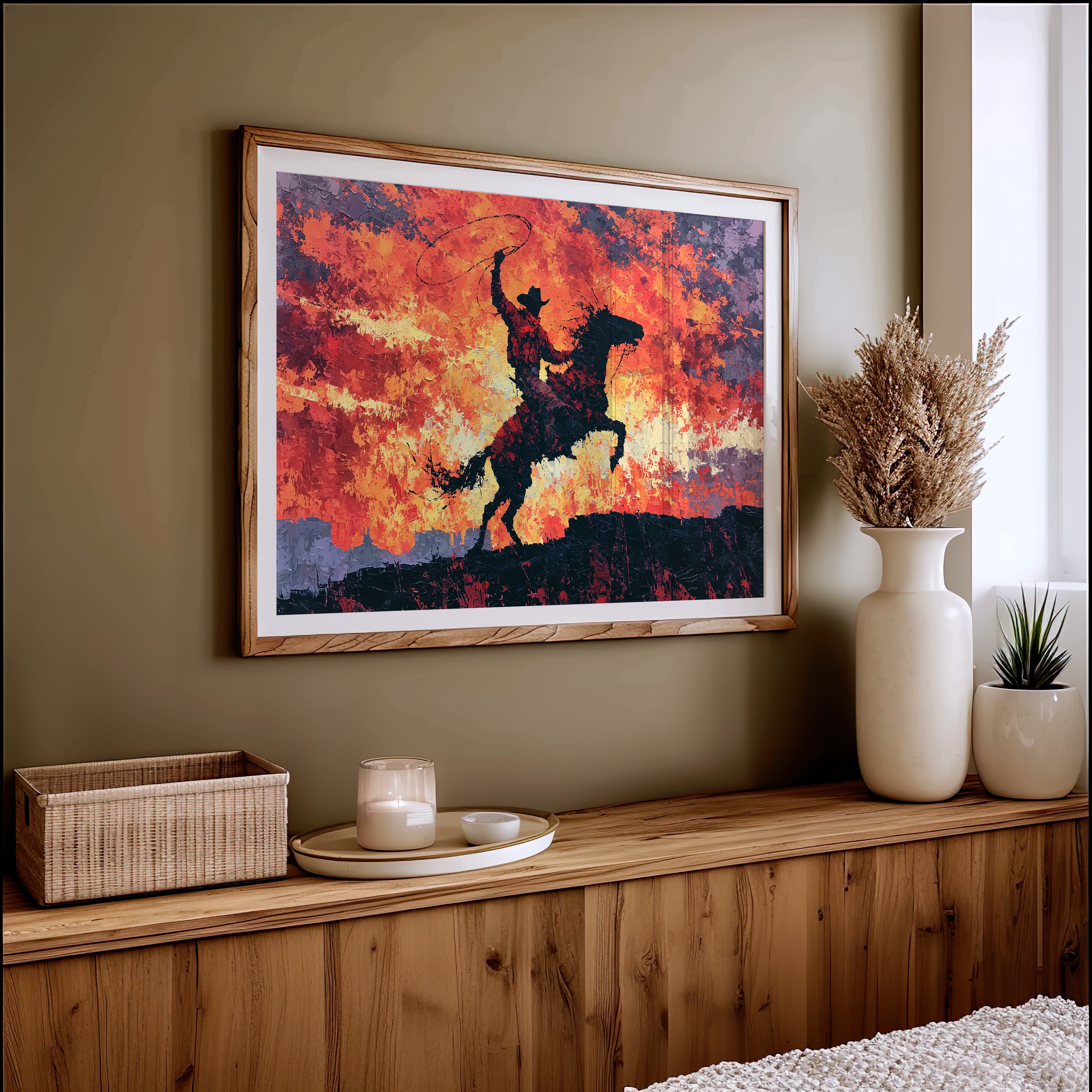 Lasso Under a Burning Sky