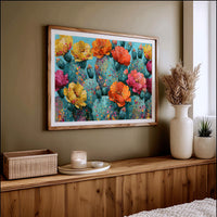 Cactus Bloom, Speckled Turquoise