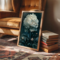 Ivory Peony in Shadow