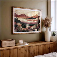 Layered Dusk Over the Desert Garden
