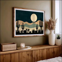 Cactus Garden Beneath the Moon