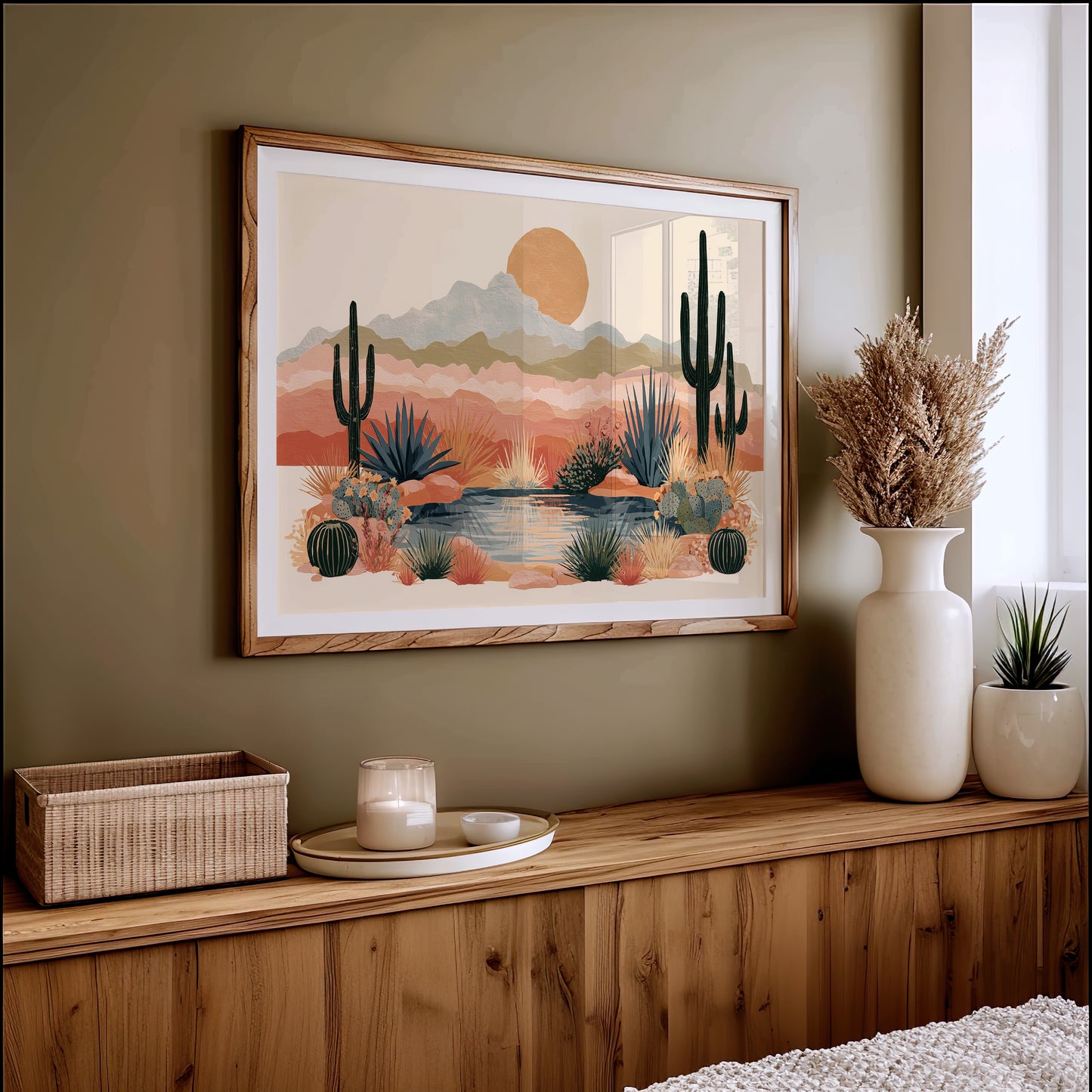 Desert Oasis at Golden Hour