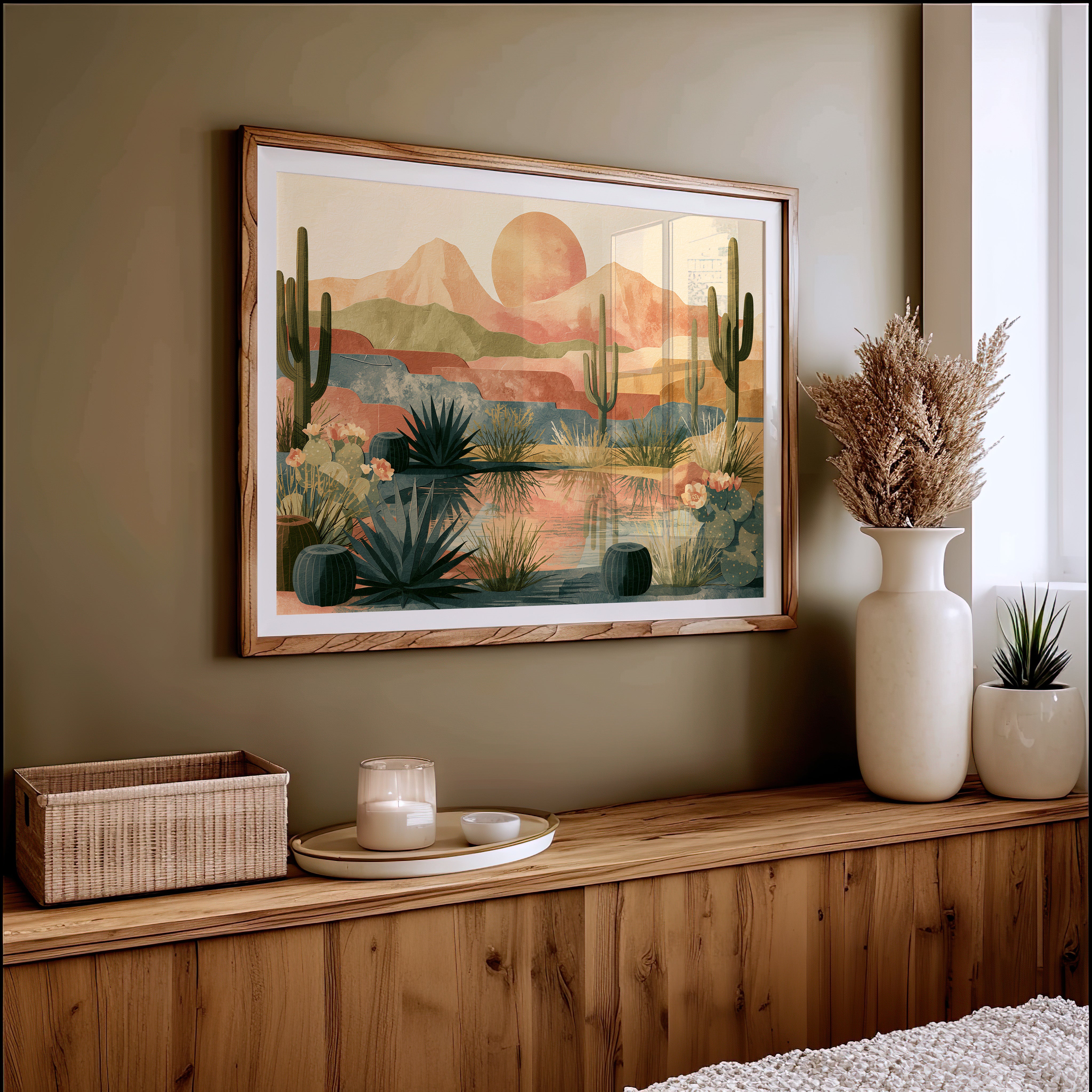 Blooming Oasis Below Rose Mountains