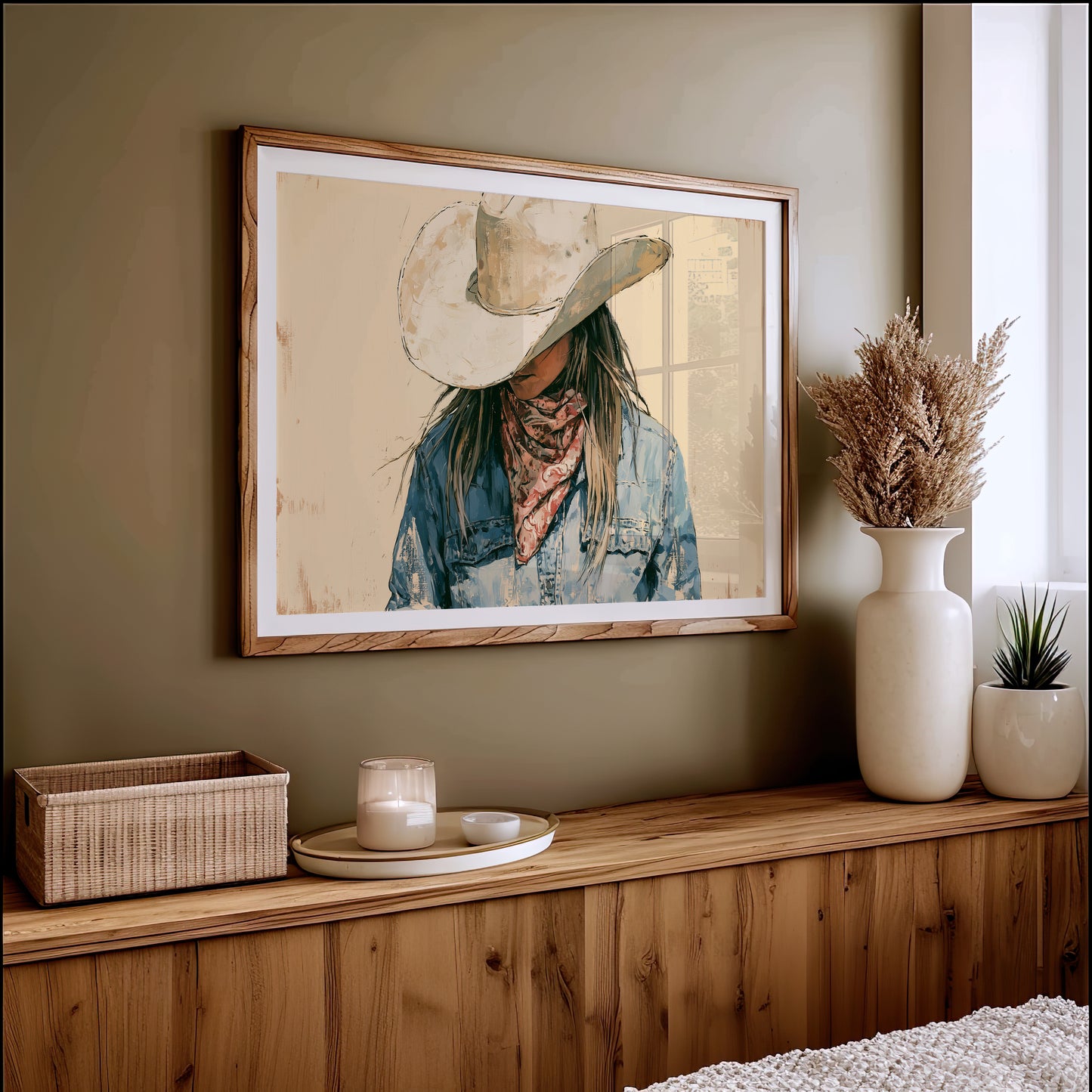 Bandana and Denim Portrait