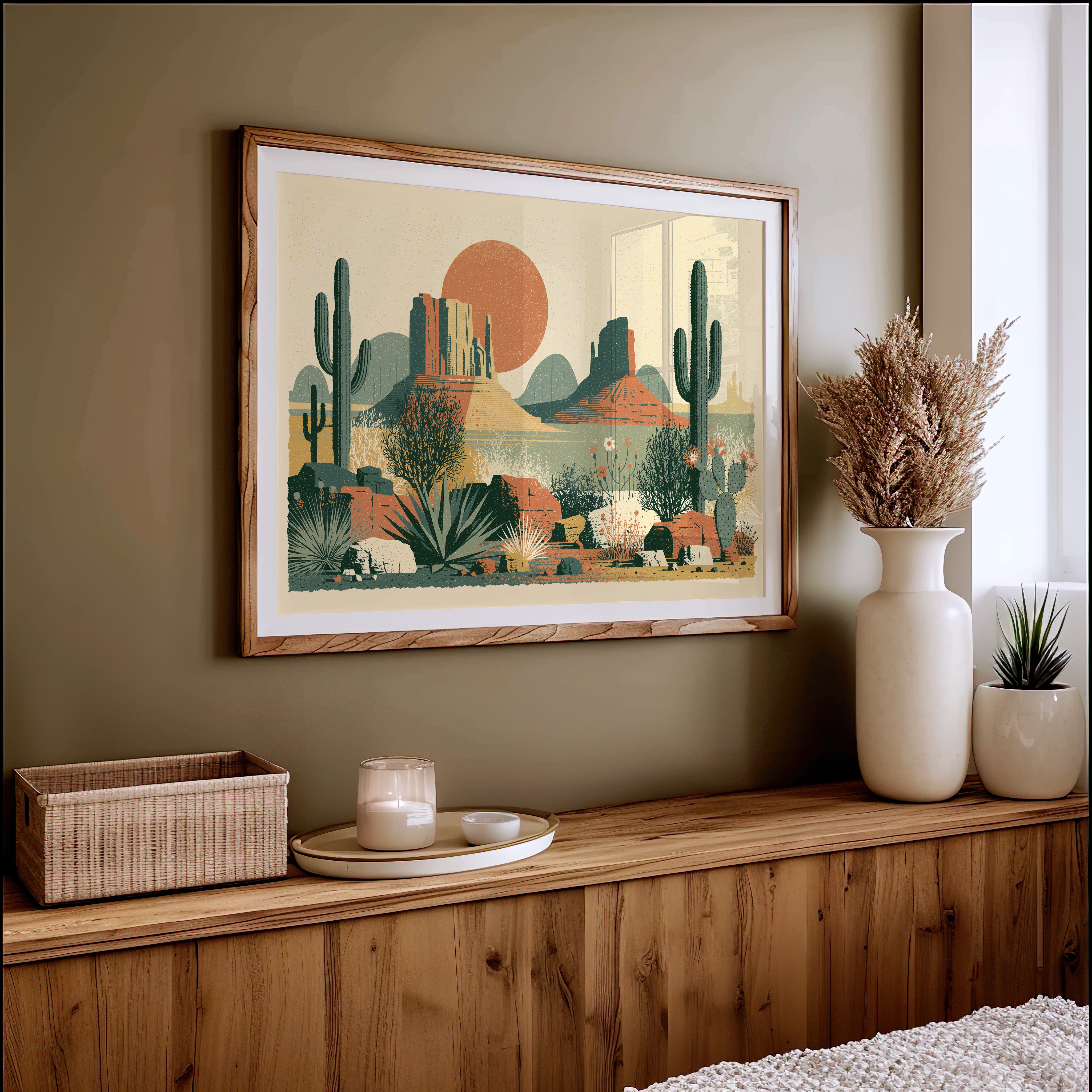 Desert Bloom at High Noon