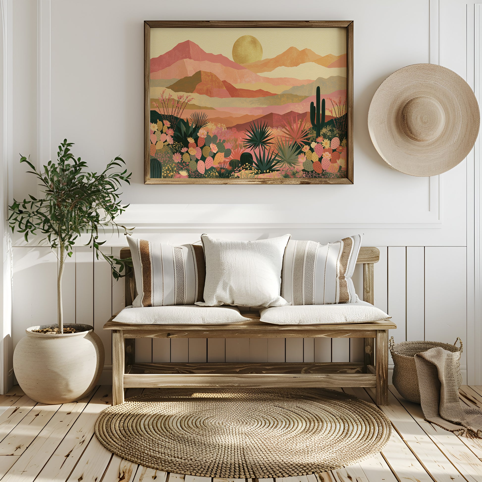 Desert Bloom at Golden Hour