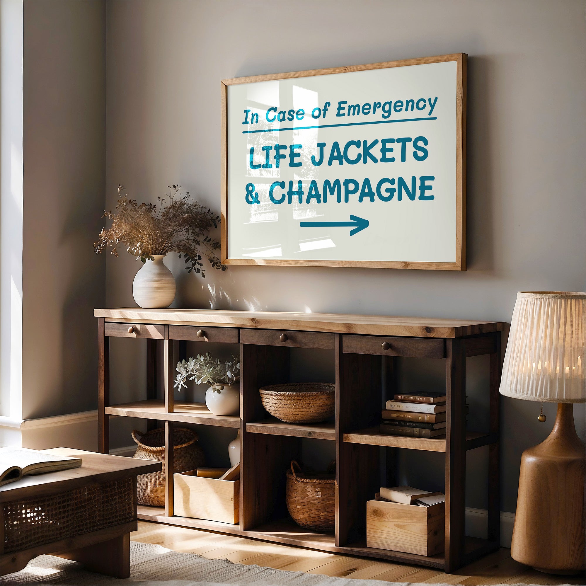 Life Jackets & Champagne, Teal