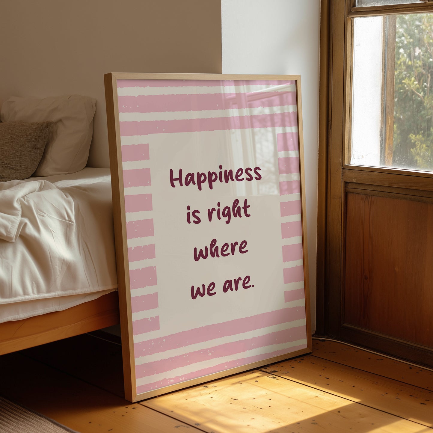 Happiness in Pink Stripes