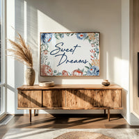 Sweet Dreams Floral Frame Print