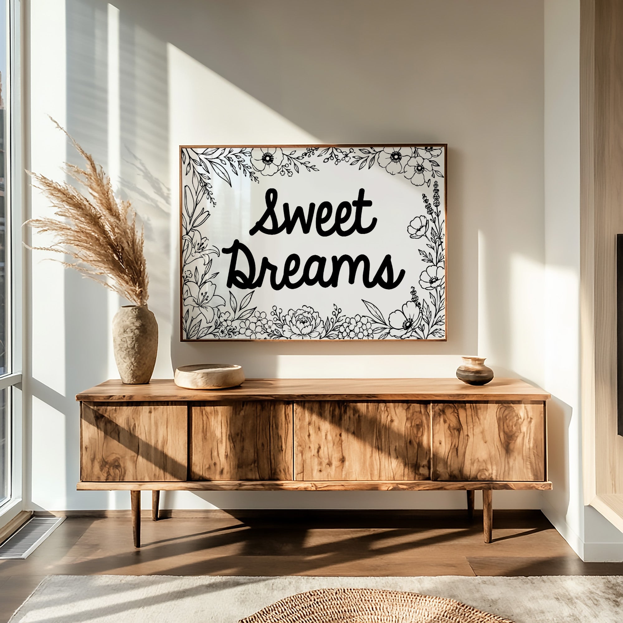 Sweet Dreams Botanical Line Art