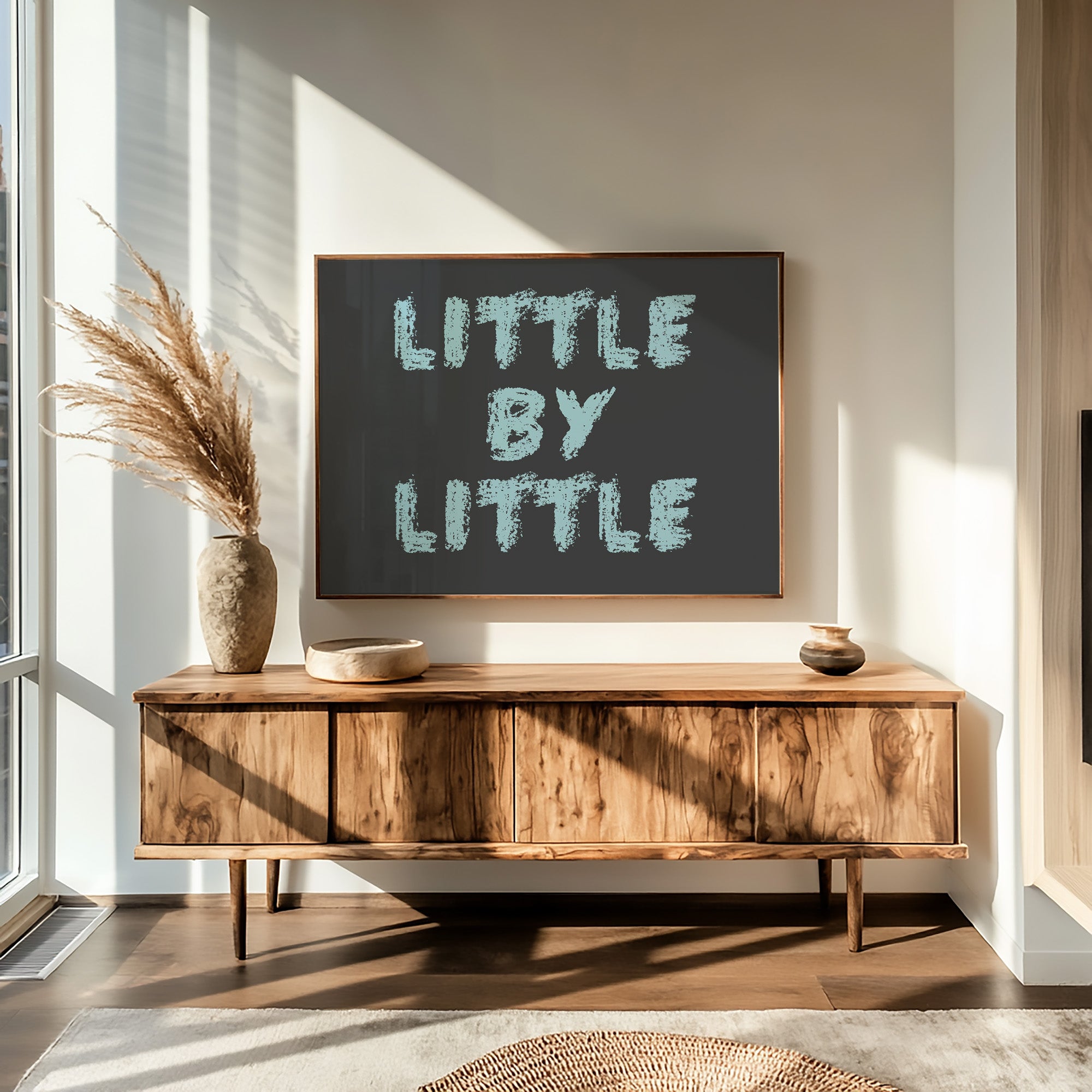 Little By Little Chalkboard Print