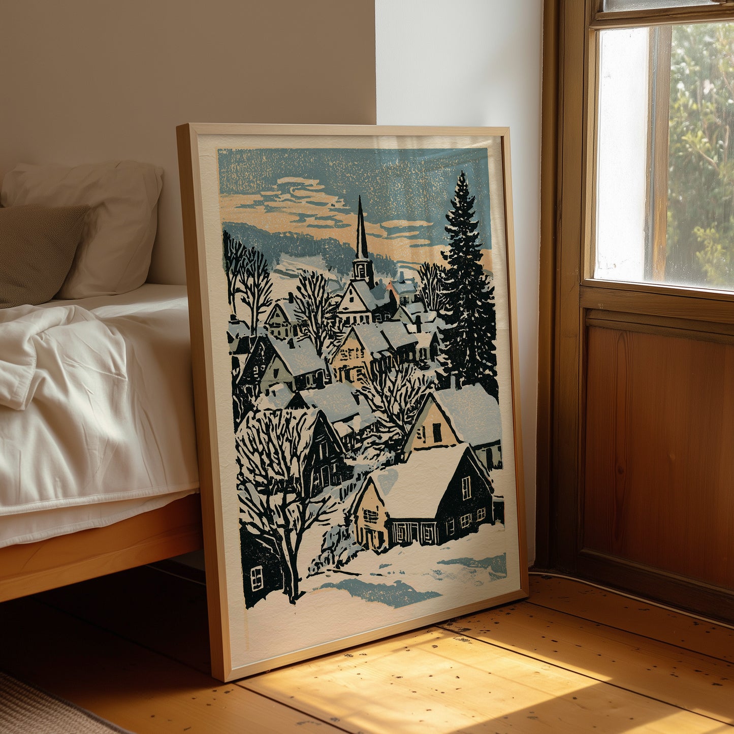 Snowbound Village Dusk