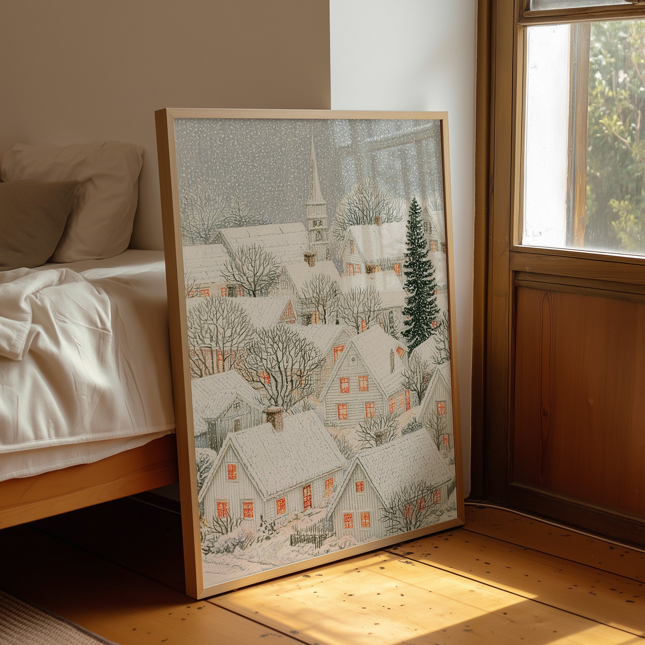 Snowfall Over the Steeple