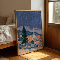 Starlit Village Below