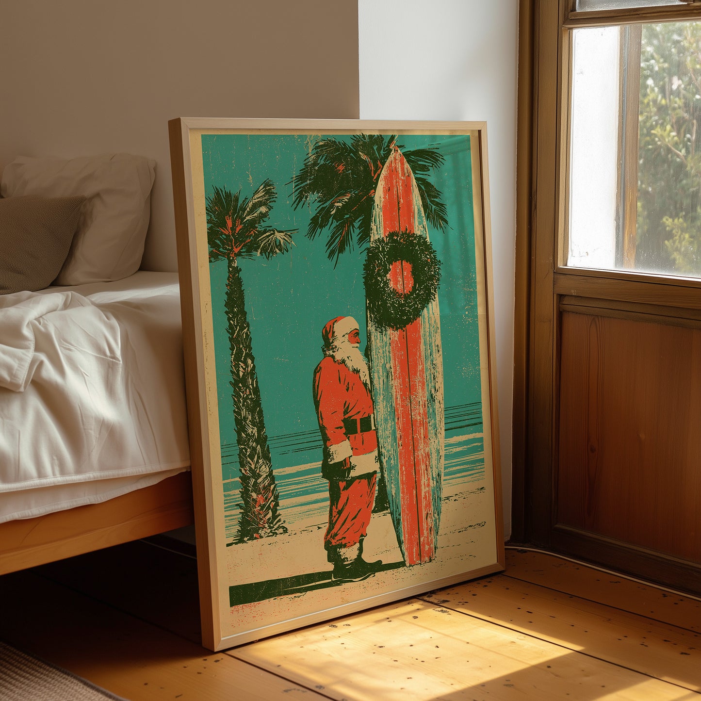 Surfboard Santa, Coastal Christmas