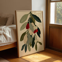 Cream, Crimson, and Leaf