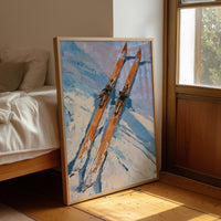 Vintage Skis, Fresh Powder