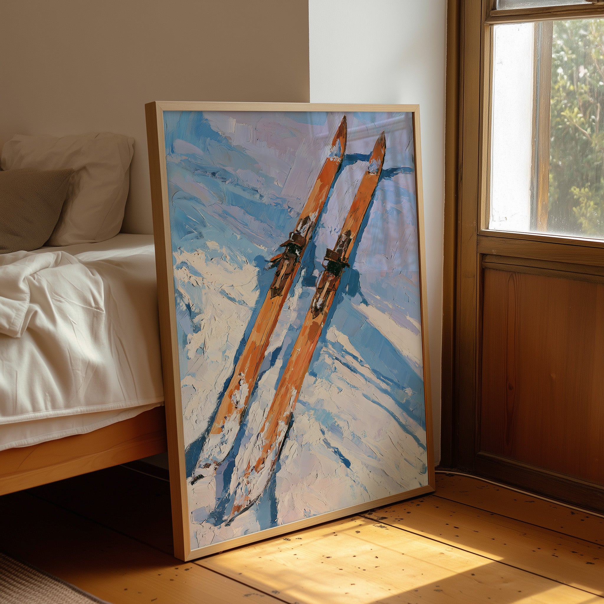 Vintage Skis, Fresh Powder