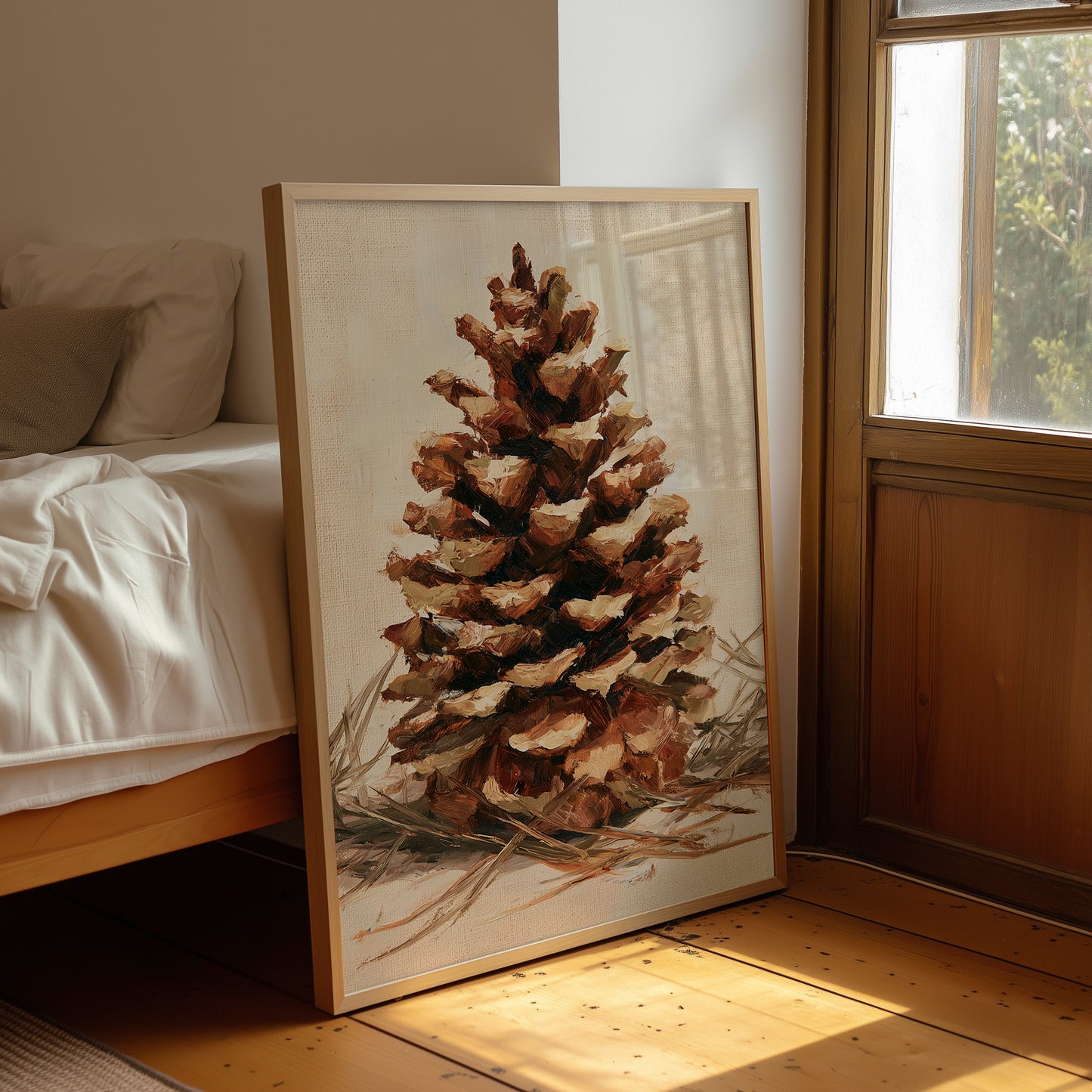 Pinecone Impasto Still Life