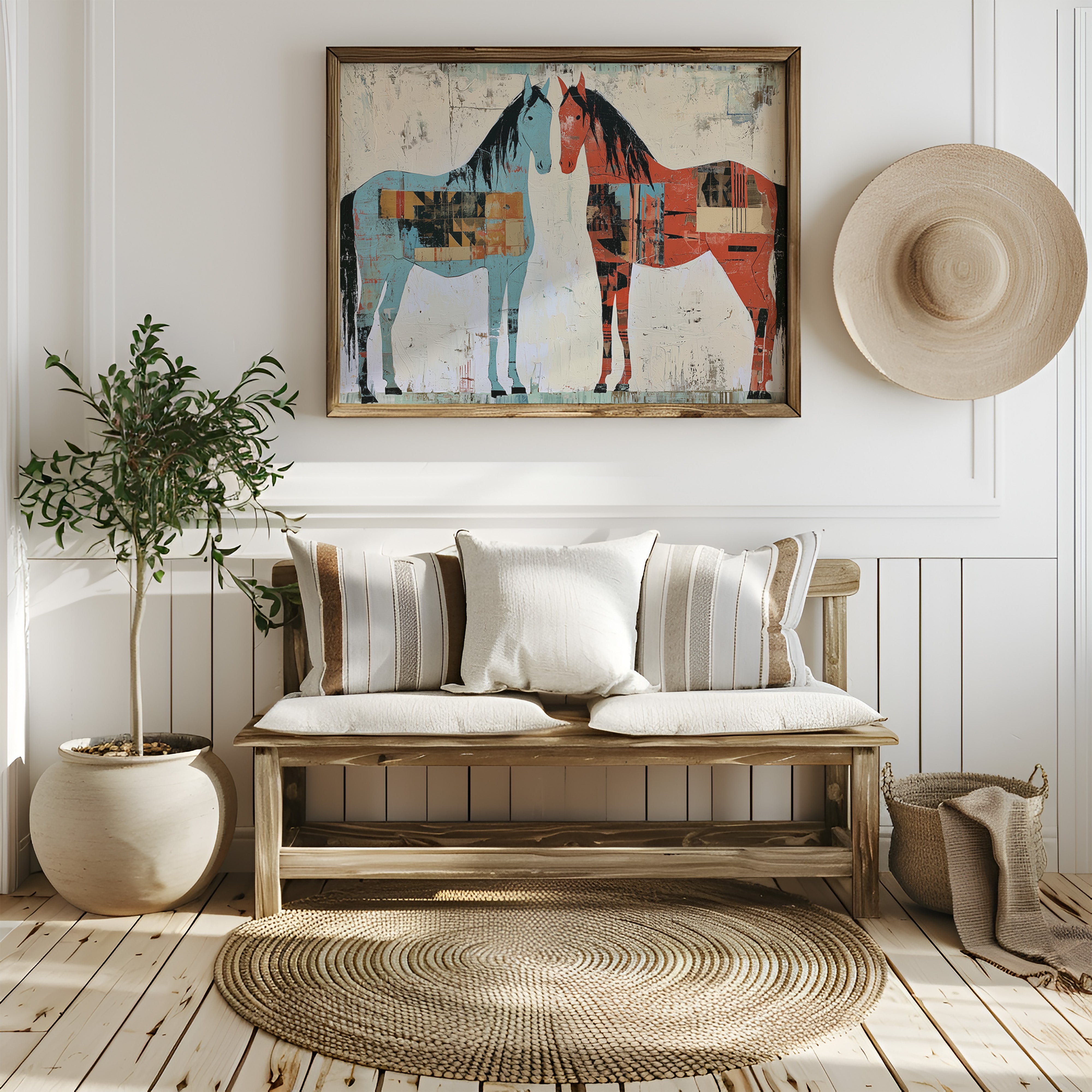 Two Horses, Painted Sides