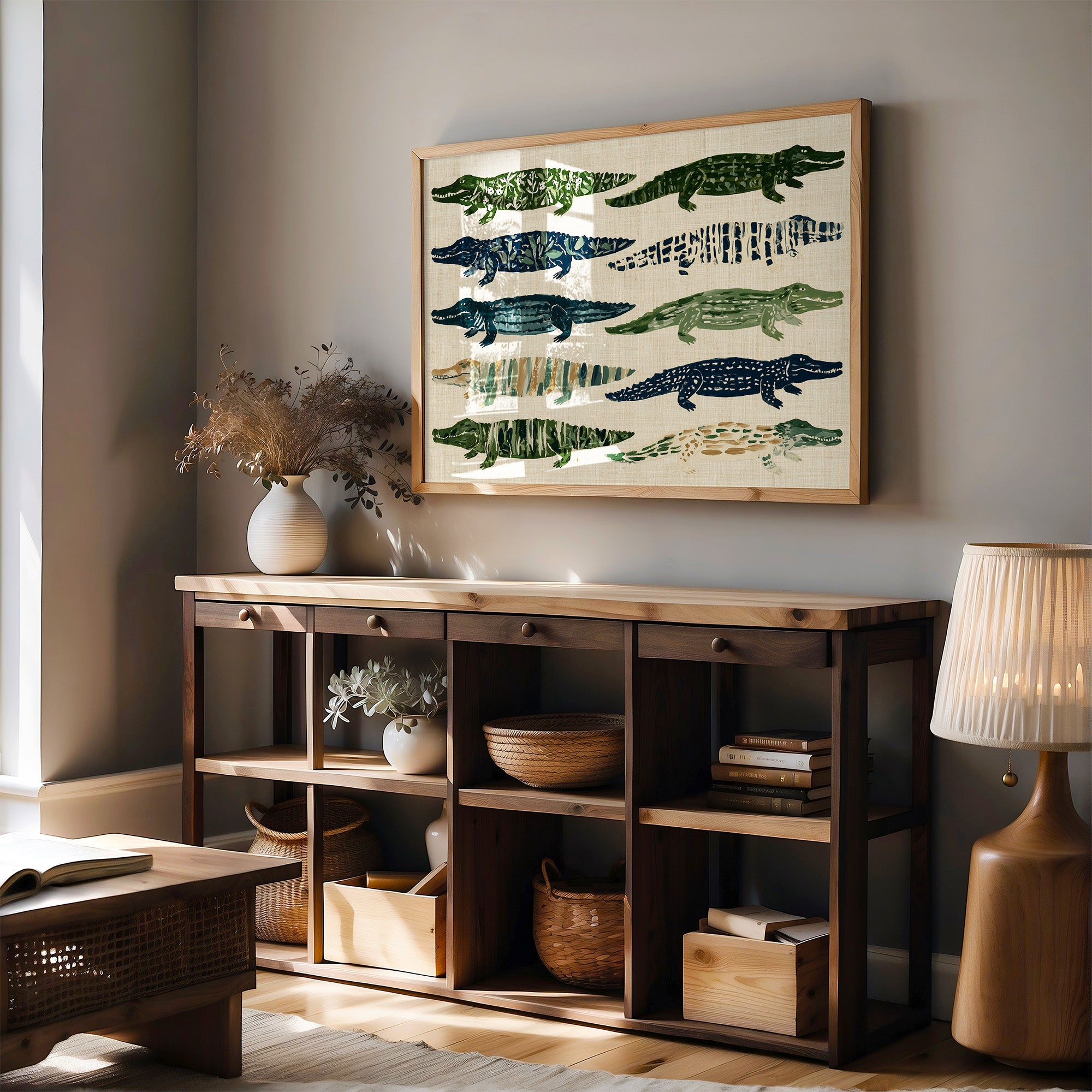Ten Painted Alligators