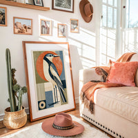 Heron, Block-Printed and Unbothered