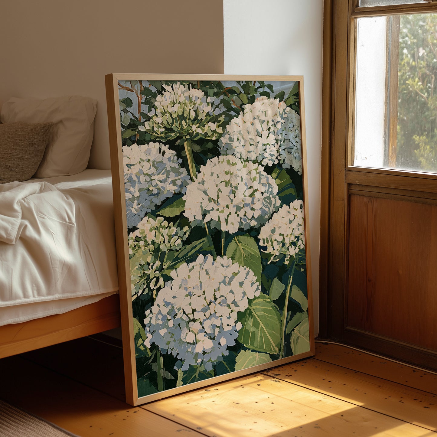 Hydrangea Garden In Full Bloom