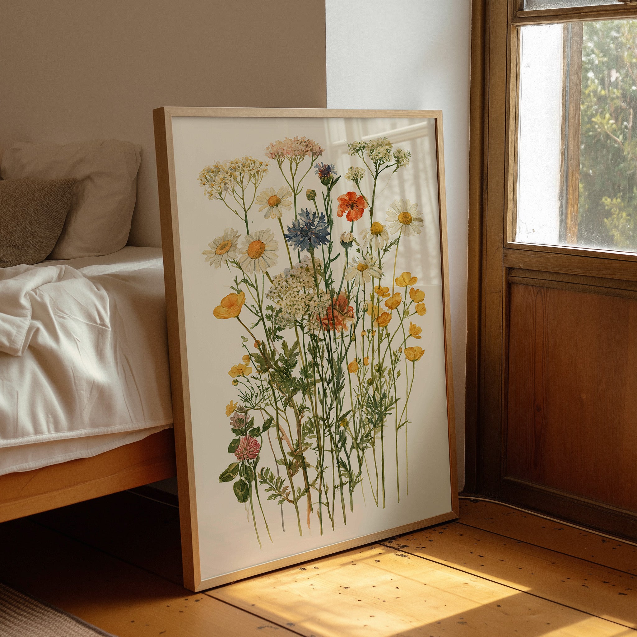 Meadow Row In Watercolor
