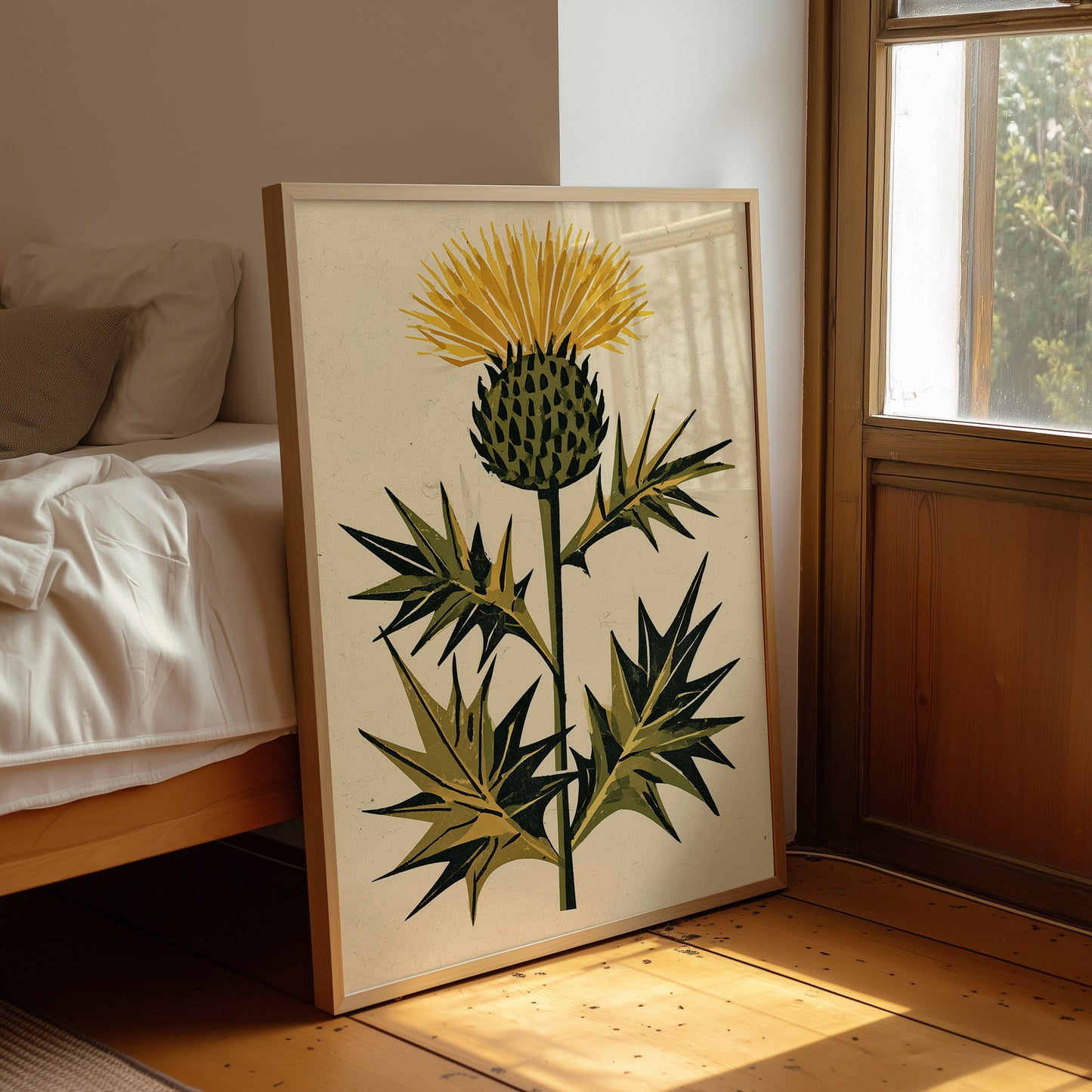 Golden Thistle in Bloom
