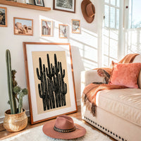 Saguaro Silhouette Block Print