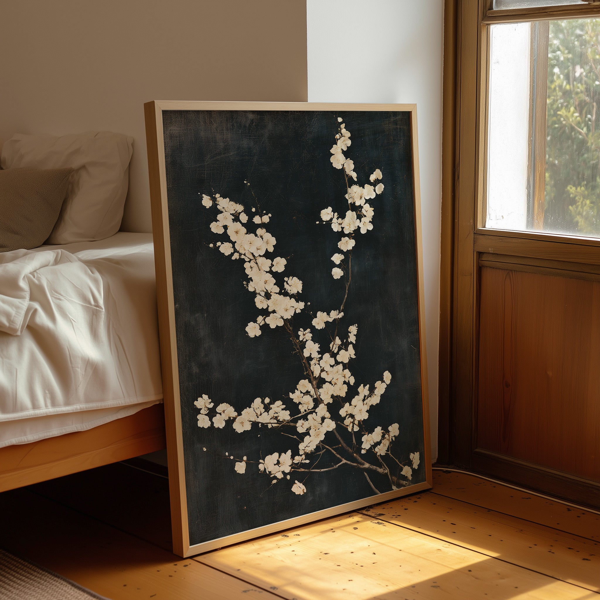 Blossoms on Aged Canvas