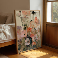 Poppies in Coral Wash
