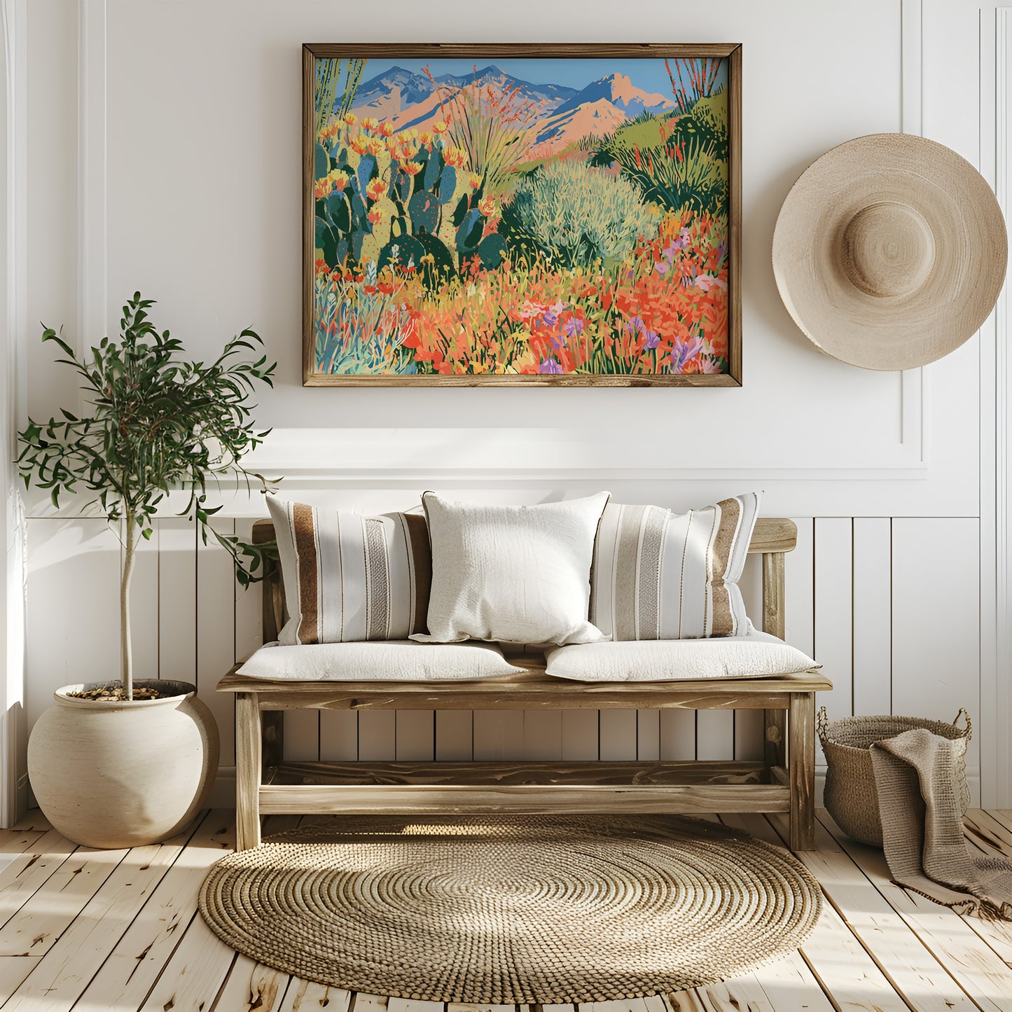Desert Superbloom, Mountain Backdrop
