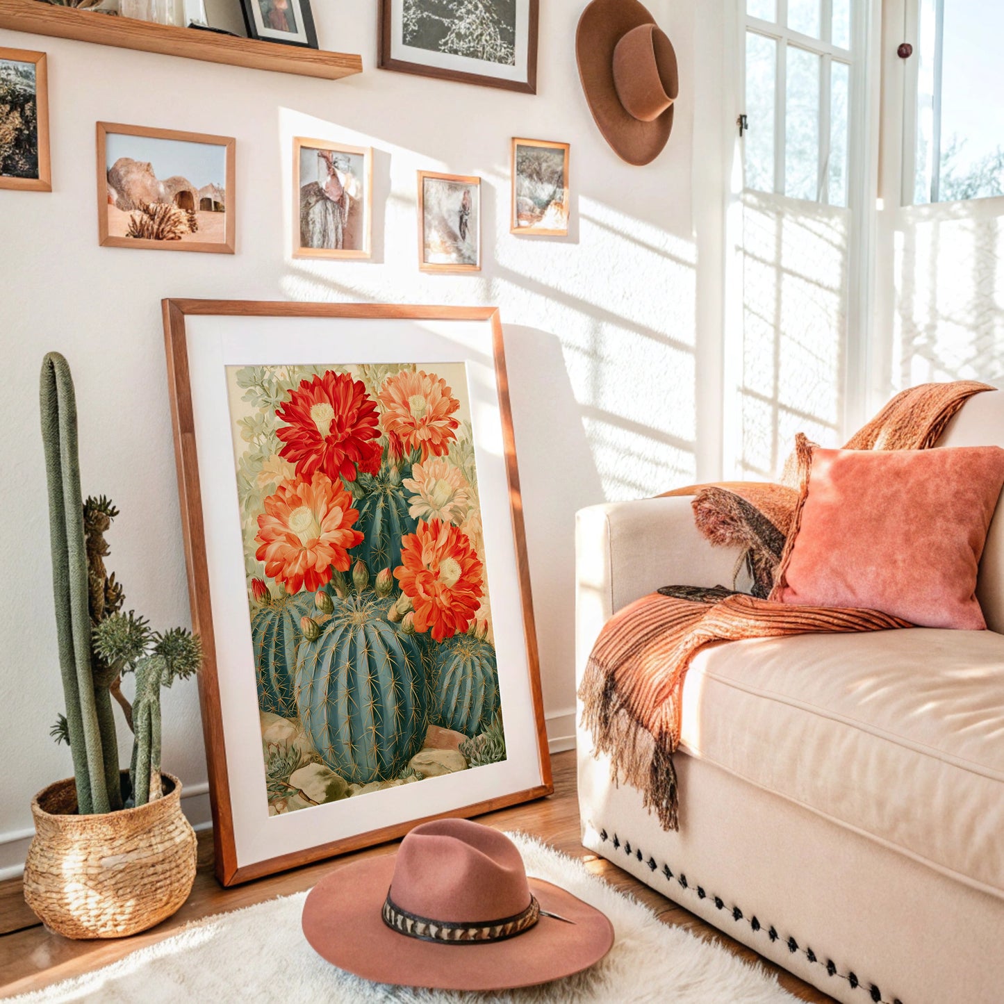 Desert Bloom: Crimson Succulents