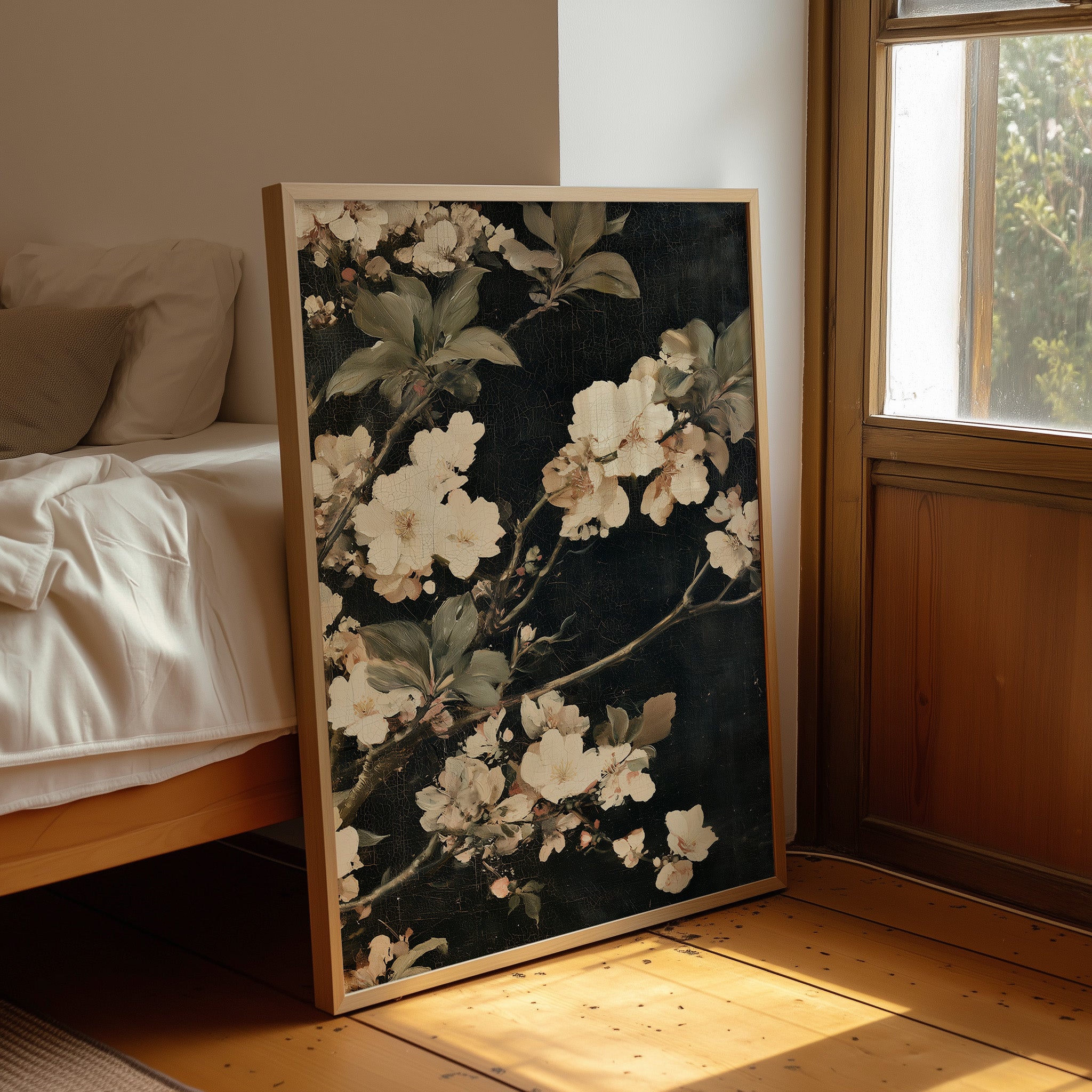 Midnight Blossoms: Ivory & Shadow