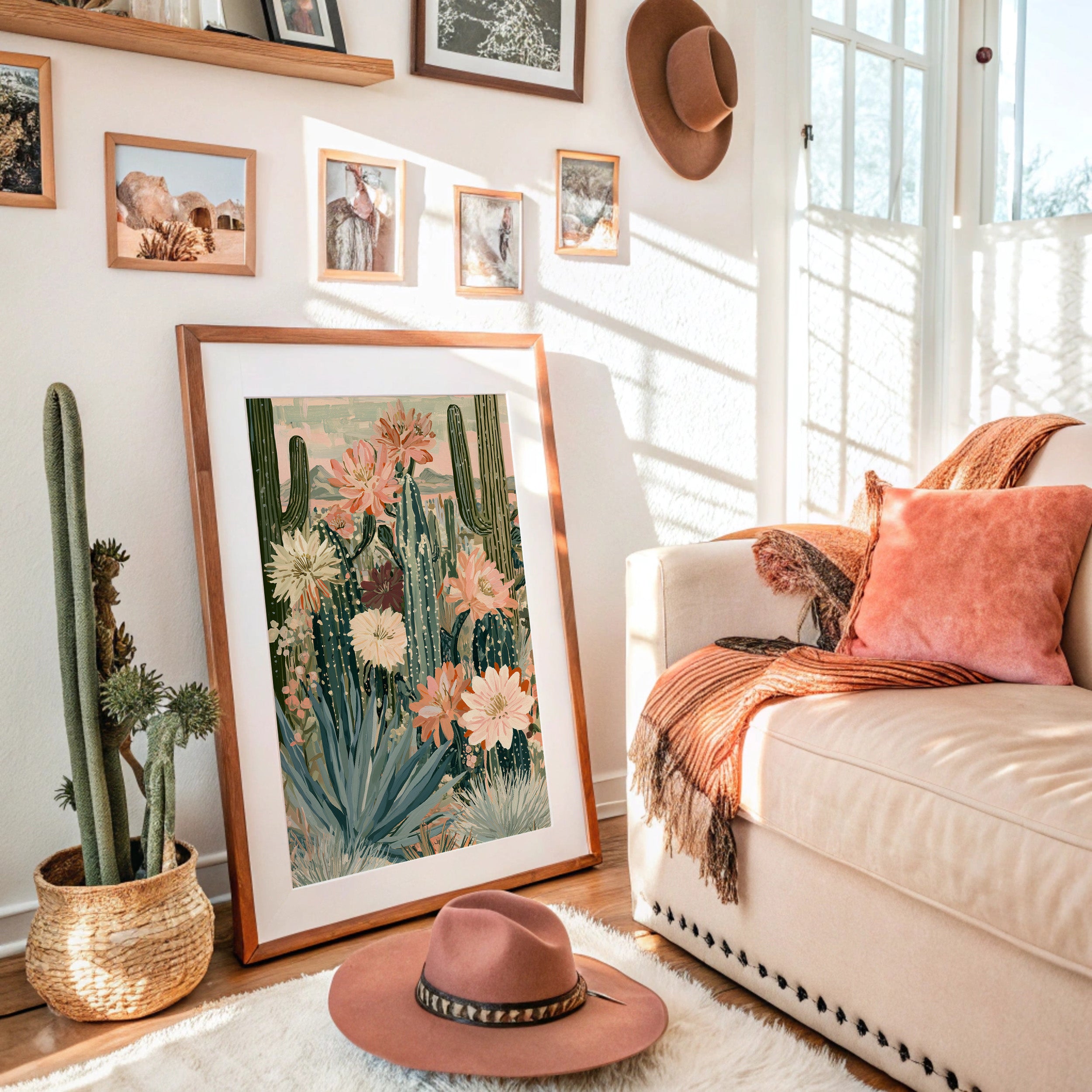 Desert Sunset: Pastel Botanical Bloom