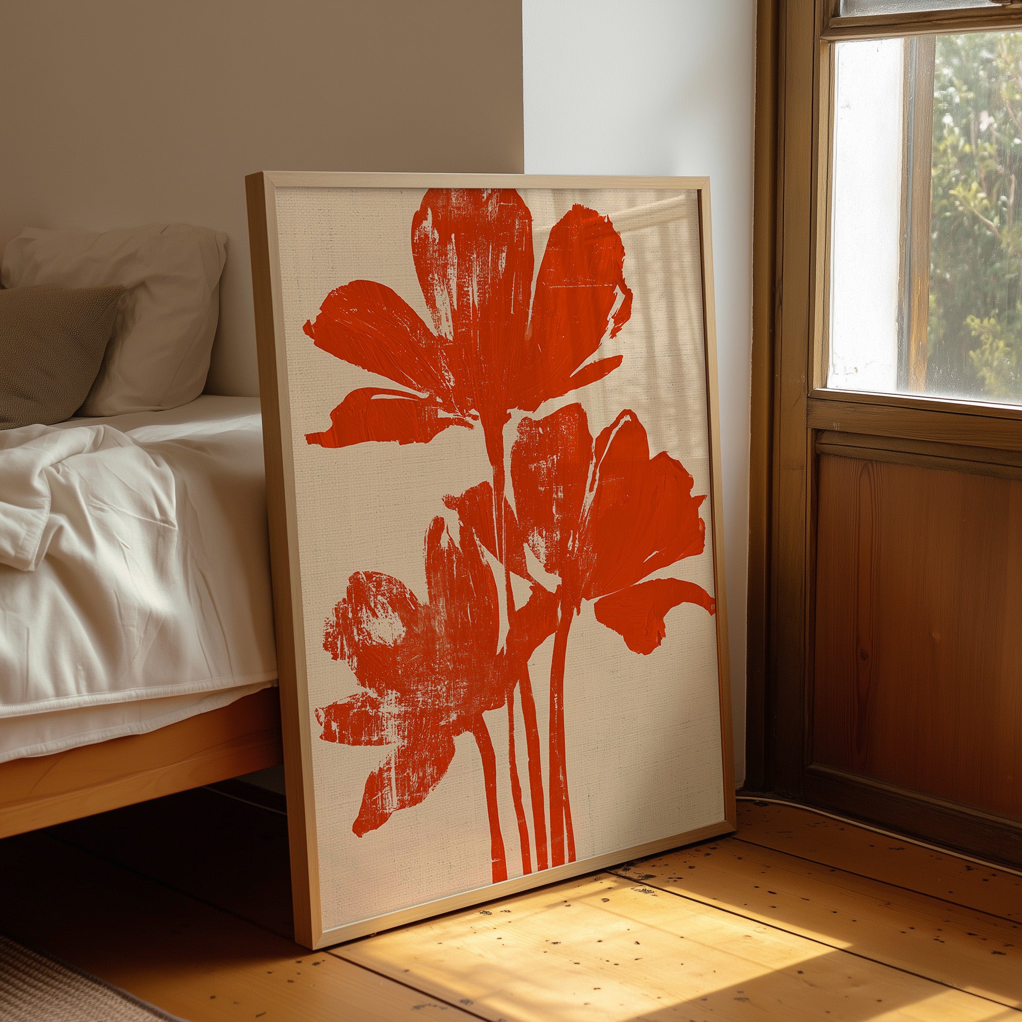 Bright Orange Bloom Trio