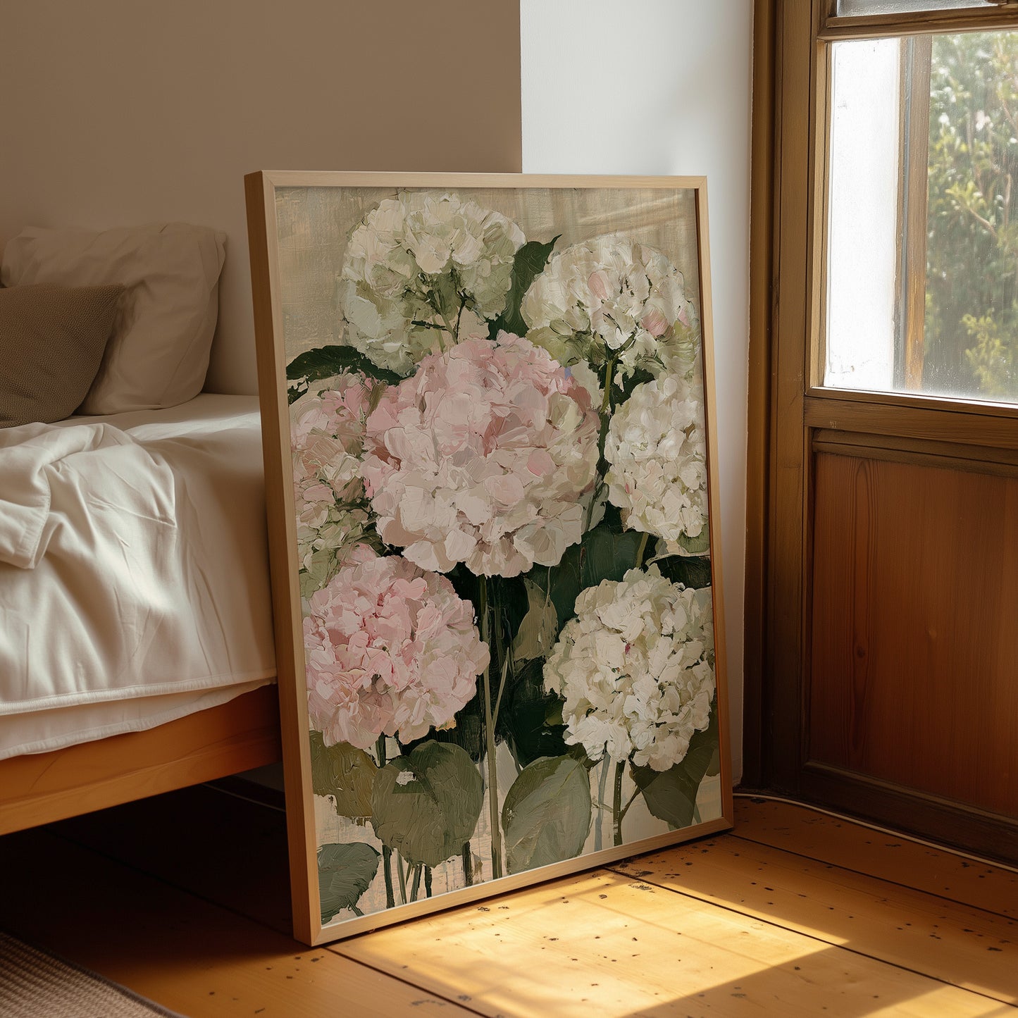 Hydrangeas in Blush and Cream