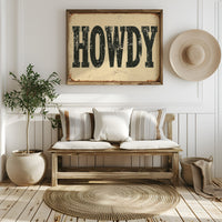 Howdy, Rusted Tin Sign